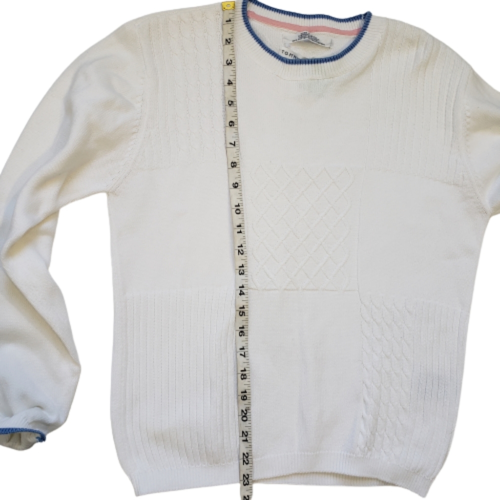 Vintage Tommy Hilfiger Golf Cotton Knit Cable Long Sleeve Sweater Size M - Picture 3 of 10